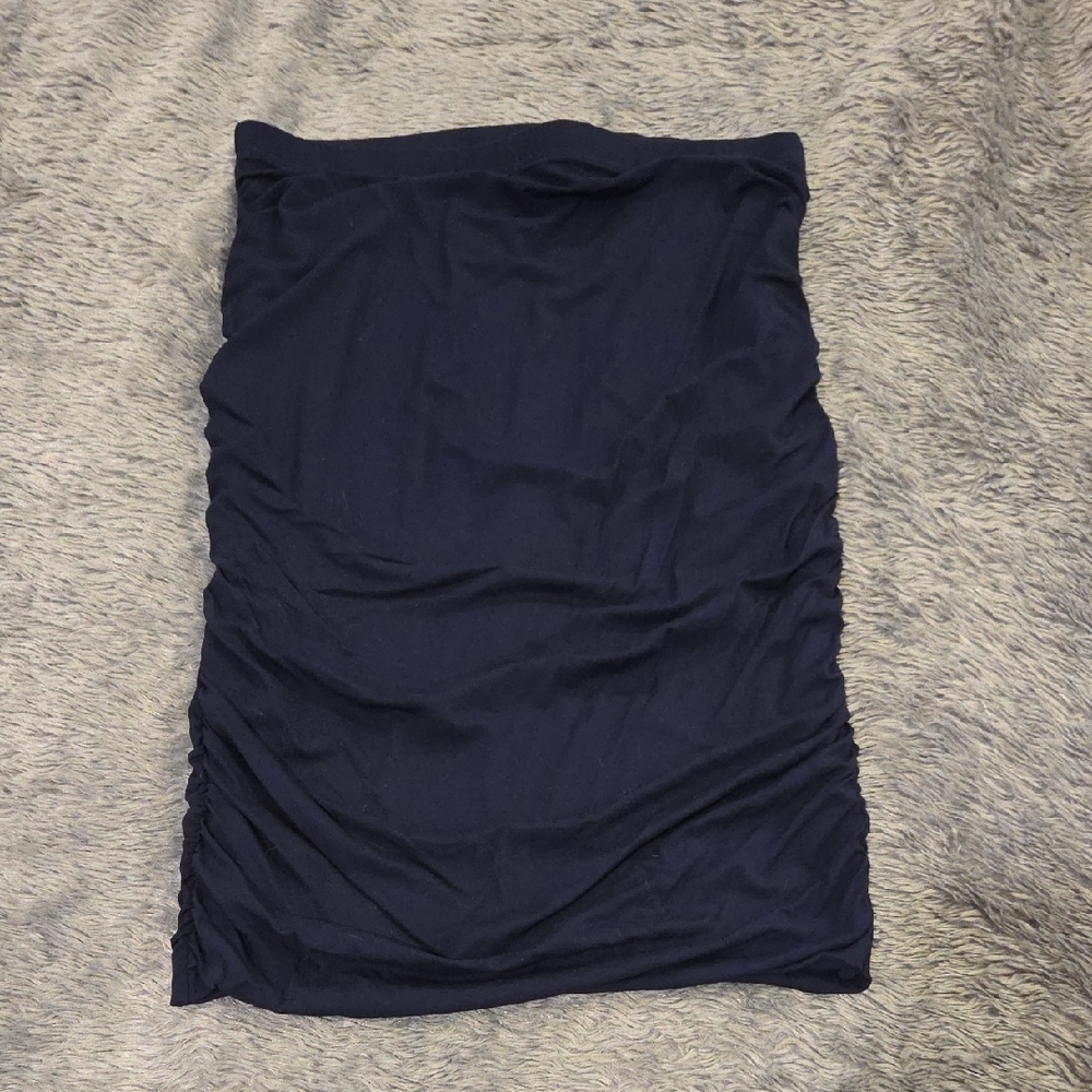 Vince Camuto Navy Pencil Skirt With Gathered Sides Size M!